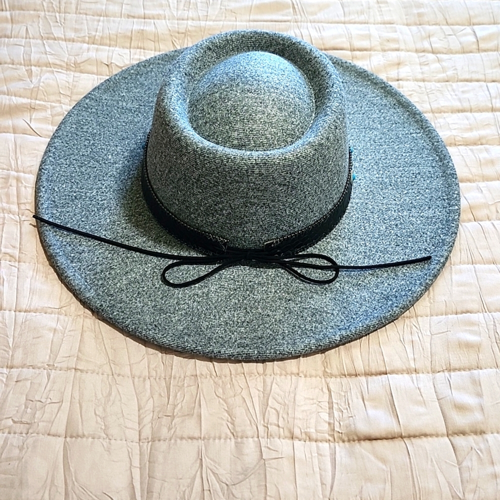 Western Wide Brim Pork Pie Fedora Felt Hat NWT - Picture 4 of 6